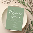 Search for green and white rehearsal dinner invitations Minimalist