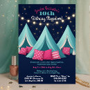 Search for tent birthday invitations Girly