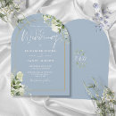 Search for dusty blue and gold wedding invitations Watercolor floral foliage