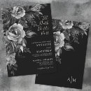 Search for spooky wedding invitations Black and white
