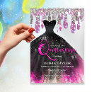 Search for black hot pink quinceanera invitations For her