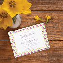 Search for pink and purple baby shower invitations Girly
