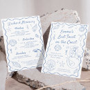 Search for blue border invitations Blue and white