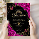 Search for pink gold quinceanera invitations Floral