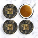 Search for black marble coasters Gold
