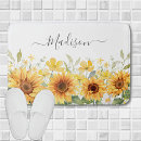 Search for sunflower bath mats Nature