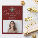 Search for burgundy graduation invitations High school
