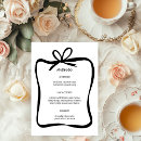 Search for engagement party menus Black and white