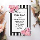 Search for pink black bridal shower invitations Modern