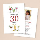 Search for red 30th birthday invitations Minimal