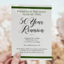 Search for green class reunion invitations Elegant
