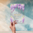 Search for wisteria birthday invitations Lavender