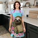 Search for cute sloth aprons Flowers