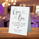 Search for open bar free drinks wedding signs Script