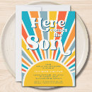 Search for retro baby boy shower invitations Typography