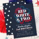 Search for red white and two birthday invitations Stars and stripes