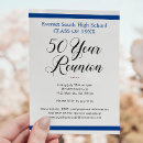 Search for blue high school reunion invitations Elegant