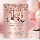 Search for girls 14th birthday invitations Balloon
