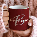 Search for white grey mugs Monogram initial