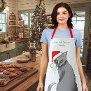 Search for funny holiday aprons Cat