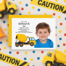 Search for cement trucks invitations Yellow