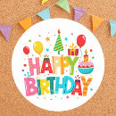 Search for bright happy birthday stickers Elegant