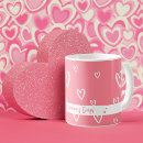 Search for white hearts pattern mugs Pink