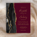 Search for black burgundy gold invitations Modern