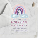 Search for rainbow gender reveal invitations Boy or girl