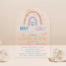 Search for rainbow gender reveal invitations Boy or girl