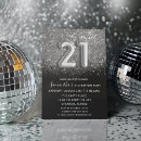 Search for silver 21st birthday invitations Celebration