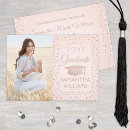 Search for rose gold glitter graduation invitations Modern