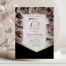 Search for vintage 75th birthday invitations Gold