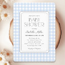 Search for gingham baby shower invitations Script calligraphy