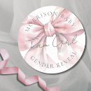 Search for team pink baby shower stickers He or she