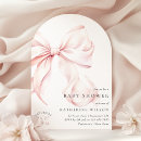 Search for pink bow baby shower invitations Modern
