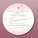 Search for pink communion stickers First holy communion