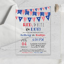 Search for red white and due baby shower invitations Patriotic party celebration