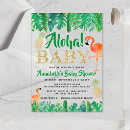 Search for luau baby shower invitations Flamingo