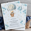 Search for ballons baby shower invitations Blue