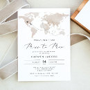 Search for boarding pass bridal shower invitations World map