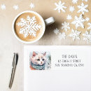 Search for cat christmas return address labels Watercolor