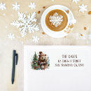 Search for grizzly return address labels Watercolor