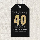 Search for 40th birthday gift tags Modern