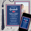 Search for red white and blue graduation invitations Class of 2024