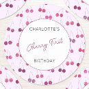 Search for red cherry fruit stickers Watercolor