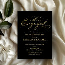Search for gold foil engagement party invitations Calligraphy