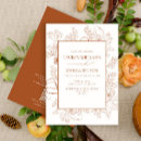 Search for line art wedding invitations Burnt orange