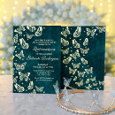 Search for emerald butterfly invitations Mis quince