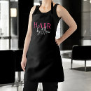 Search for pink hair aprons Black